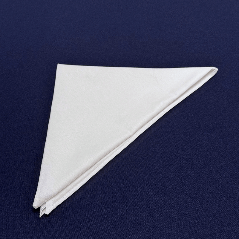 Kokvilnas auduma trijstūra lakats 100x50cm – balts