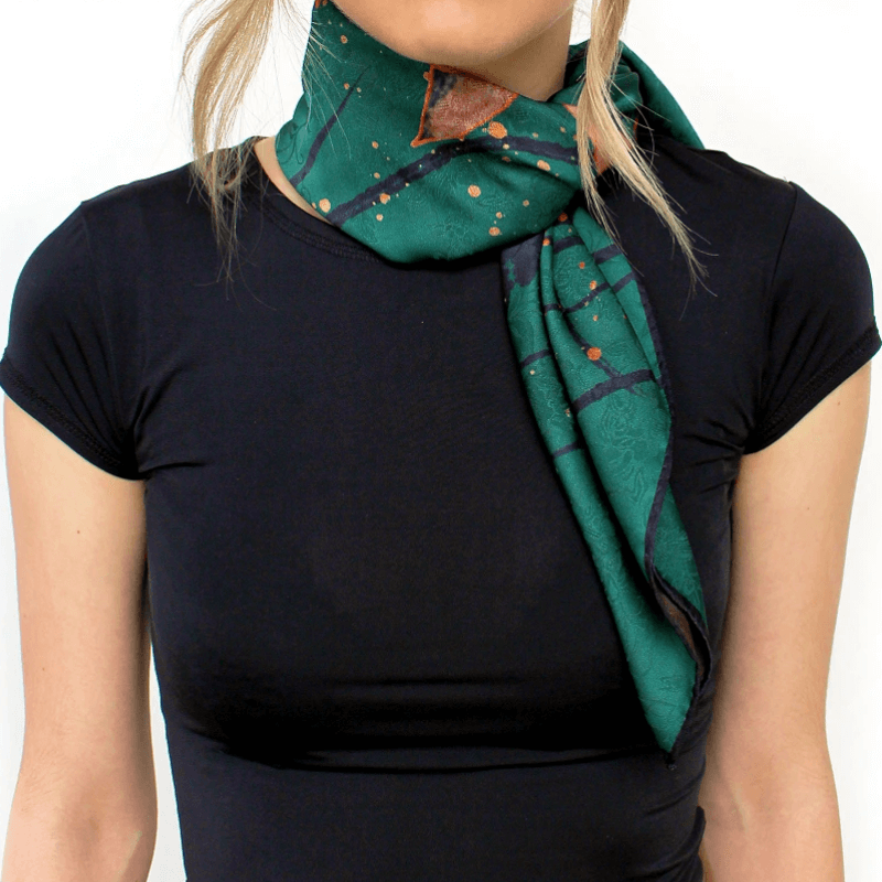 Satin fabric square scarf 70x70cm – 3 pink