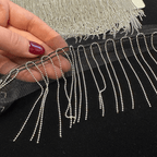 Metal chain fringe