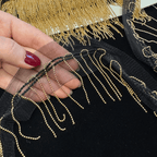 Metal chain fringe