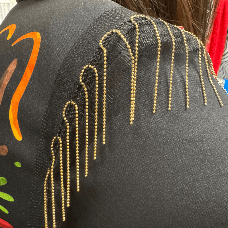 Metal chain fringe