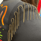 Metal chain fringe