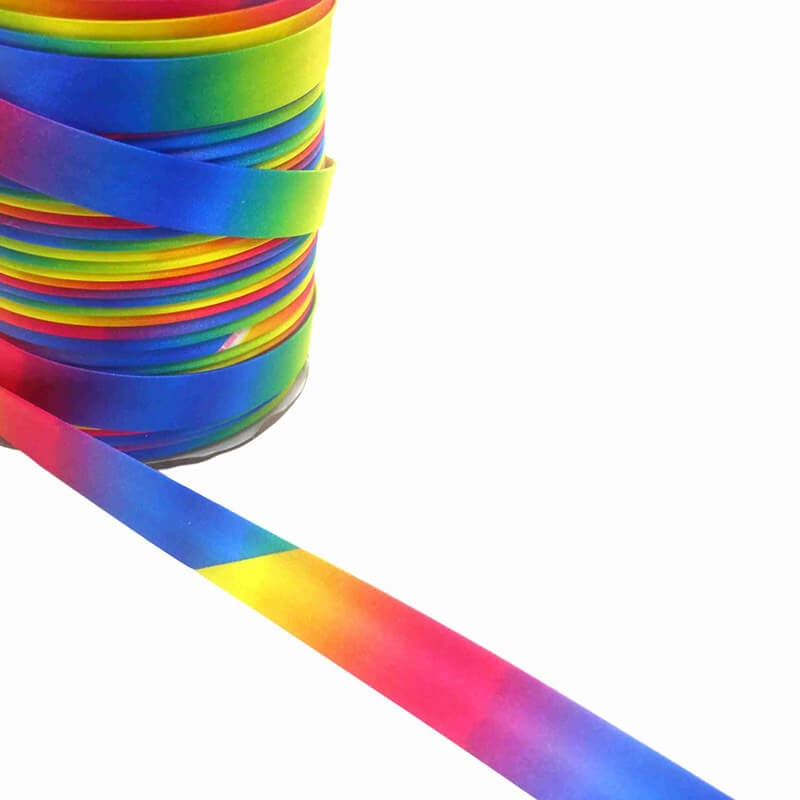 Atlasa slīpā diega lente 15mm - krāsaina