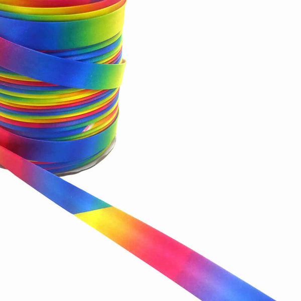 Atlasa slīpā diega lente 15mm - krāsaina