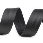 Mākslīgās ādas slīpā diega lente 15mm – melna