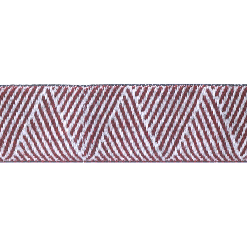 Tautiska lenta / josta 4cm - bordo ar gaiši pelēku