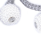 Decorative curtain tieback/magnet with pearls