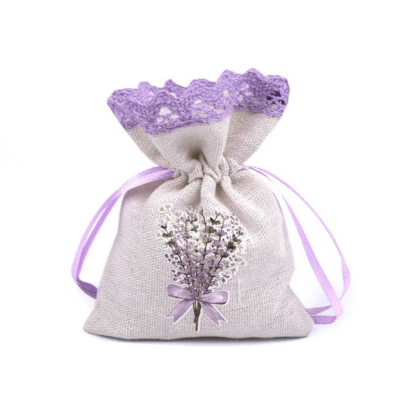 Dāvanu maisiņš ar mežģīni 9x12cm