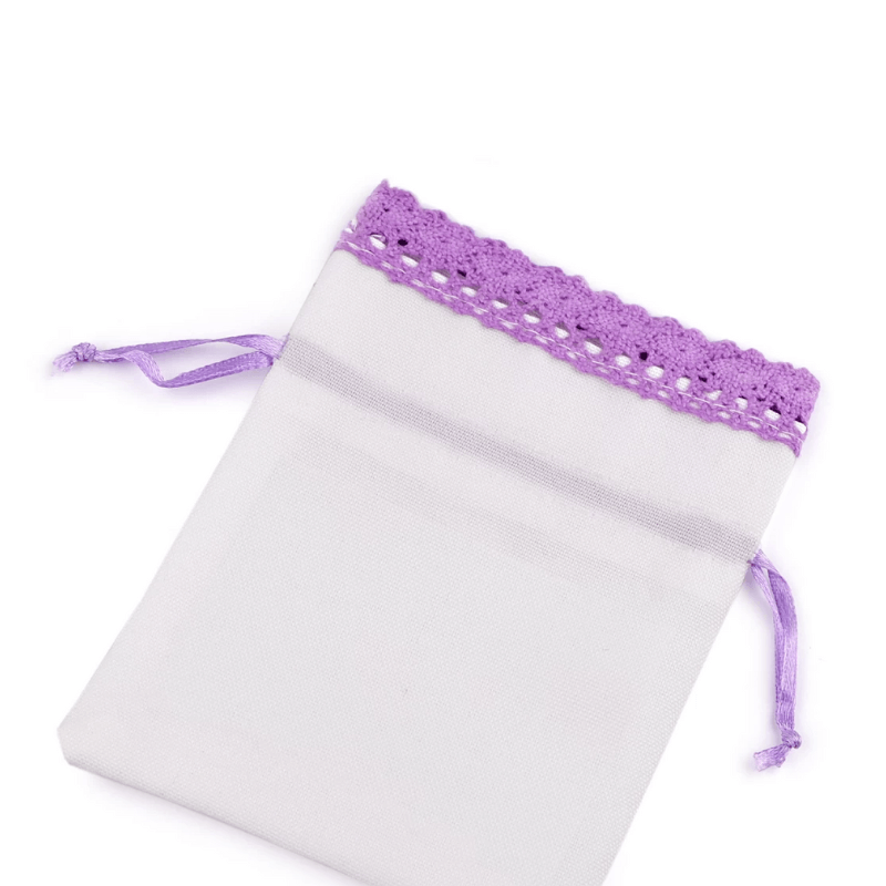 Dāvanu maisiņš ar mežģīni 9x12cm