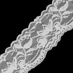 Elastīga mežģīnes lente 5,5cm - 7 balta 180636