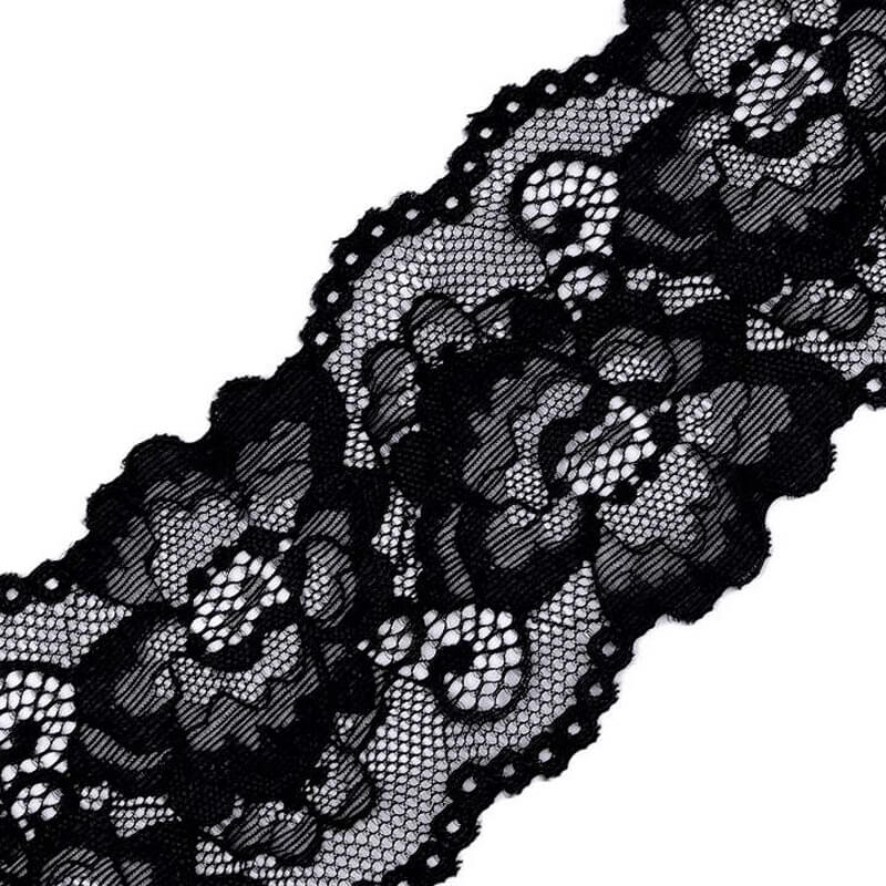 Elastīga mežģīnes lente 8cm 550045