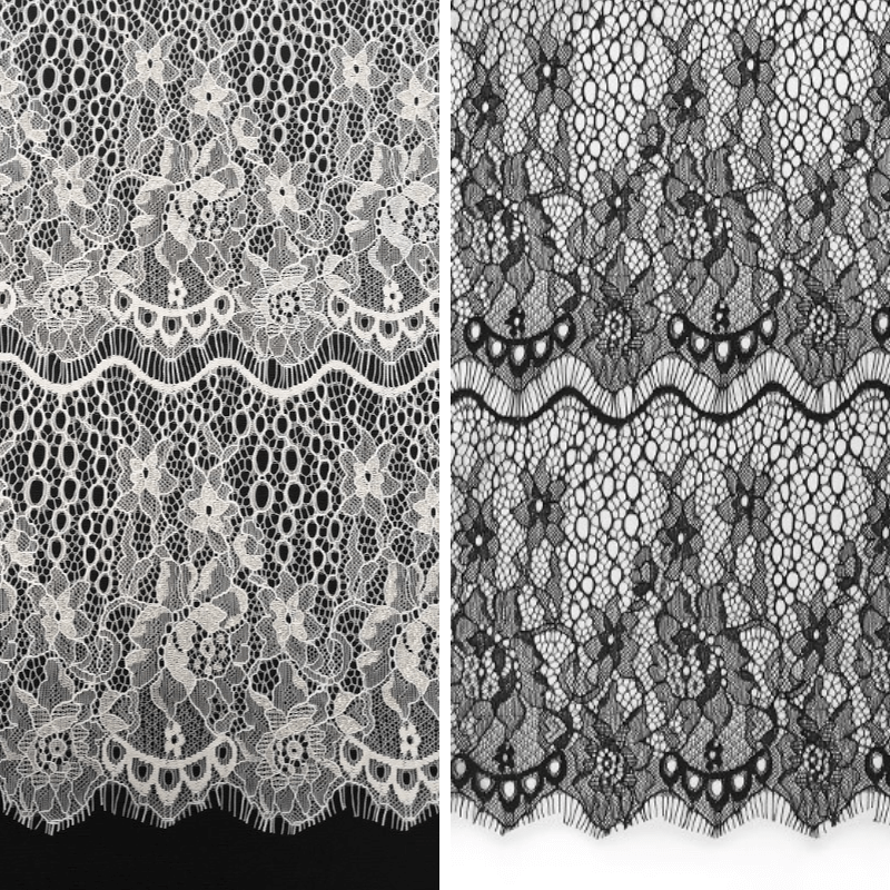 Lace fabric in columns