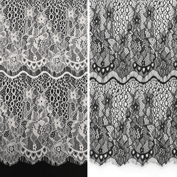 Lace fabric in columns
