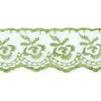 Izšūta organzas mežģīnes lente 4,5cm