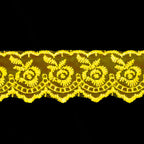 Izšūta organzas mežģīnes lente 4,5cm