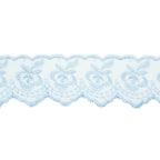 Izšūta organzas mežģīnes lente 4,5cm