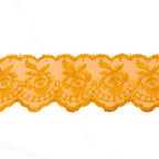 Izšūta organzas mežģīnes lente 4,5cm