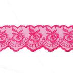 Izšūta organzas mežģīnes lente 4,5cm