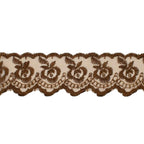 Izšūta organzas mežģīnes lente 4,5cm