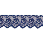 Izšūta organzas mežģīnes lente 4,5cm