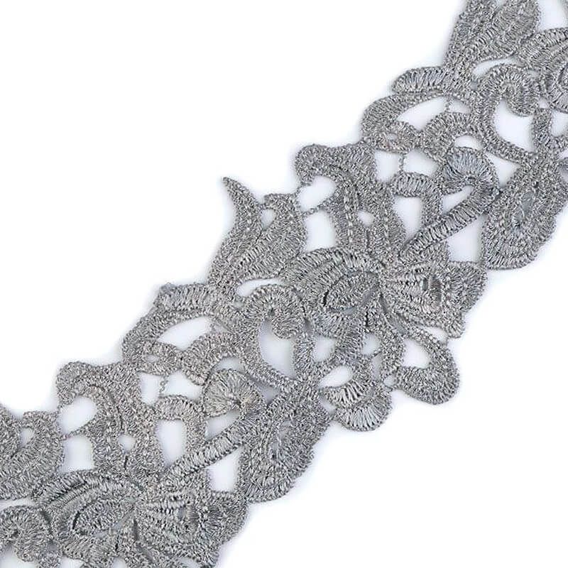 Embroidered lace ribbon 7.5cm 180857