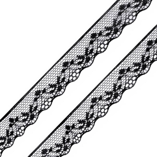Mežģīnes lente 18mm – 2 melna 180997