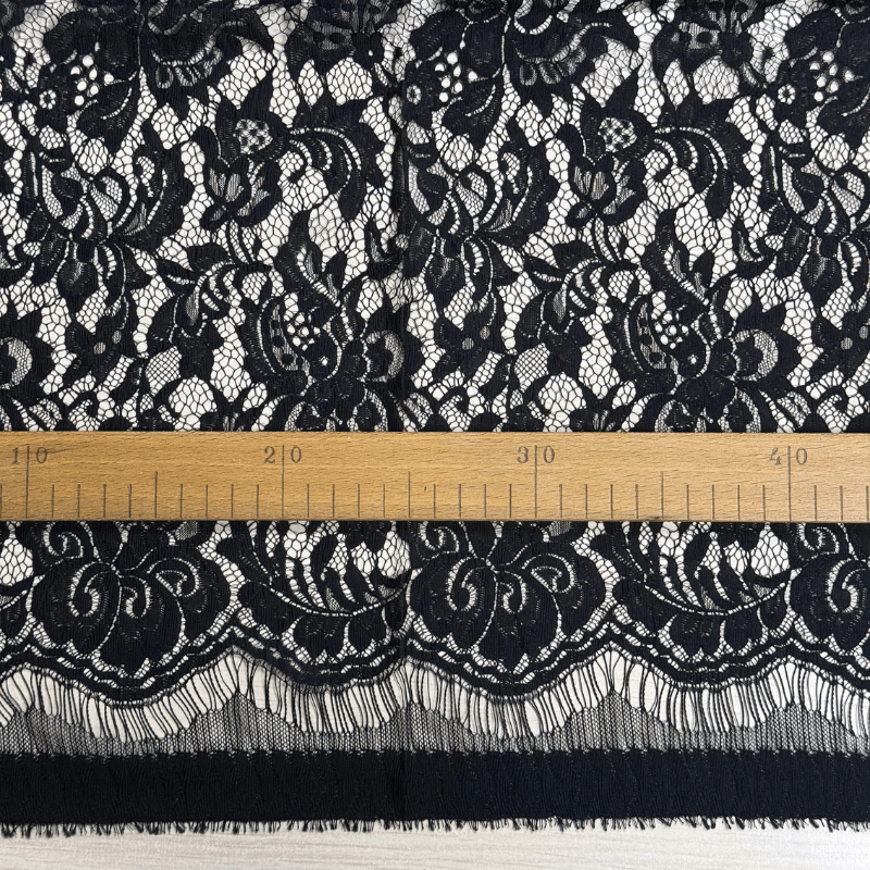 Mežģīnes audums 250x135cm - melns
