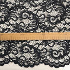 Mežģīnes audums 150cm - melns