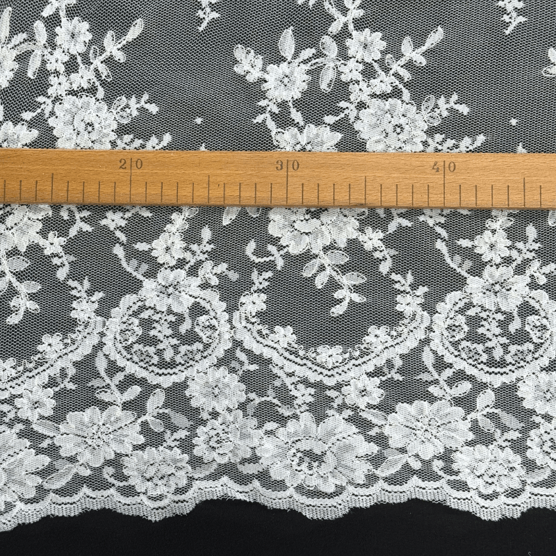 Mežģīnes audums 150cm - balts