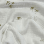 Muslin fabric 140cm | 120-135g/m² - cream with colorful hearts