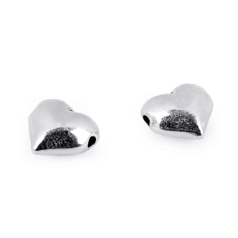 Metal bead - heart 330658