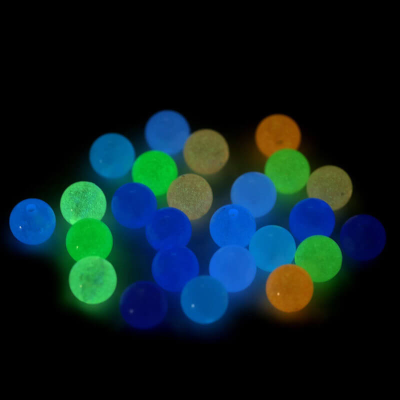 Glow-in-the-dark beads Ø12mm | 20g