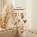 Wooden bead 35x16mm - moon