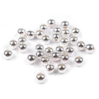 Plastic beads 20g - silver