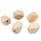 Koka pērle - daudzskaldnis 10x16mm | 10x20mm | 15x22mm