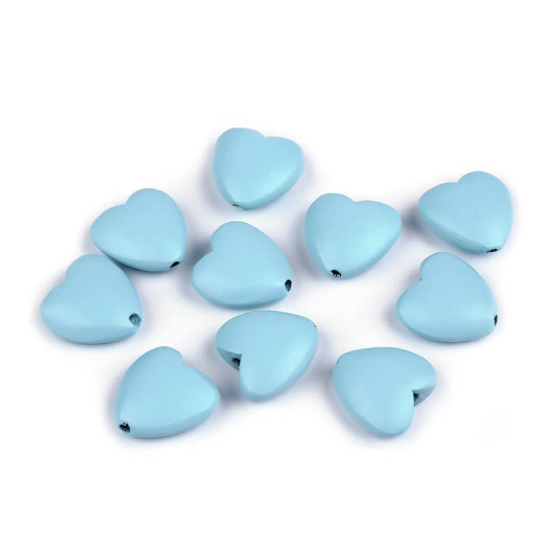 Wooden bead 20x20mm - heart