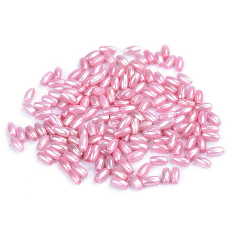 Plastic beads / spacers 3x6mm | 10g - rice