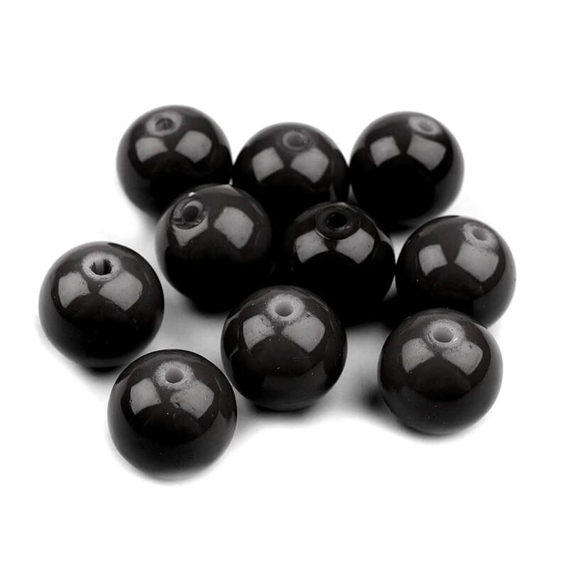 Glass bead - black