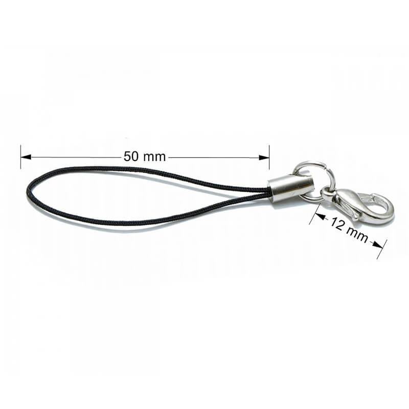 Charm strap with clasp