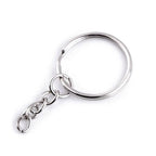 Metal key ring with chain Ø25mm