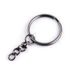Metal key ring with chain Ø25mm