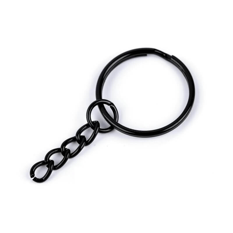 Metal key ring with chain Ø25mm
