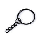 Metal key ring with chain Ø25mm
