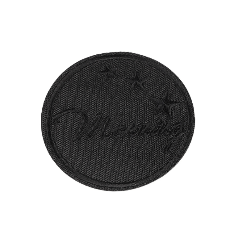 Dekoratīva piegludināma aplikācija 65mm - melna
