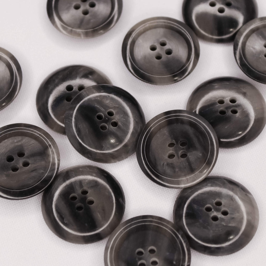 Plastmasas poga Ø28mm - pelēka, raiba