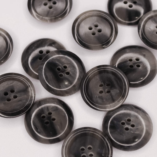 Plastmasas poga Ø28mm - pelēka, raiba