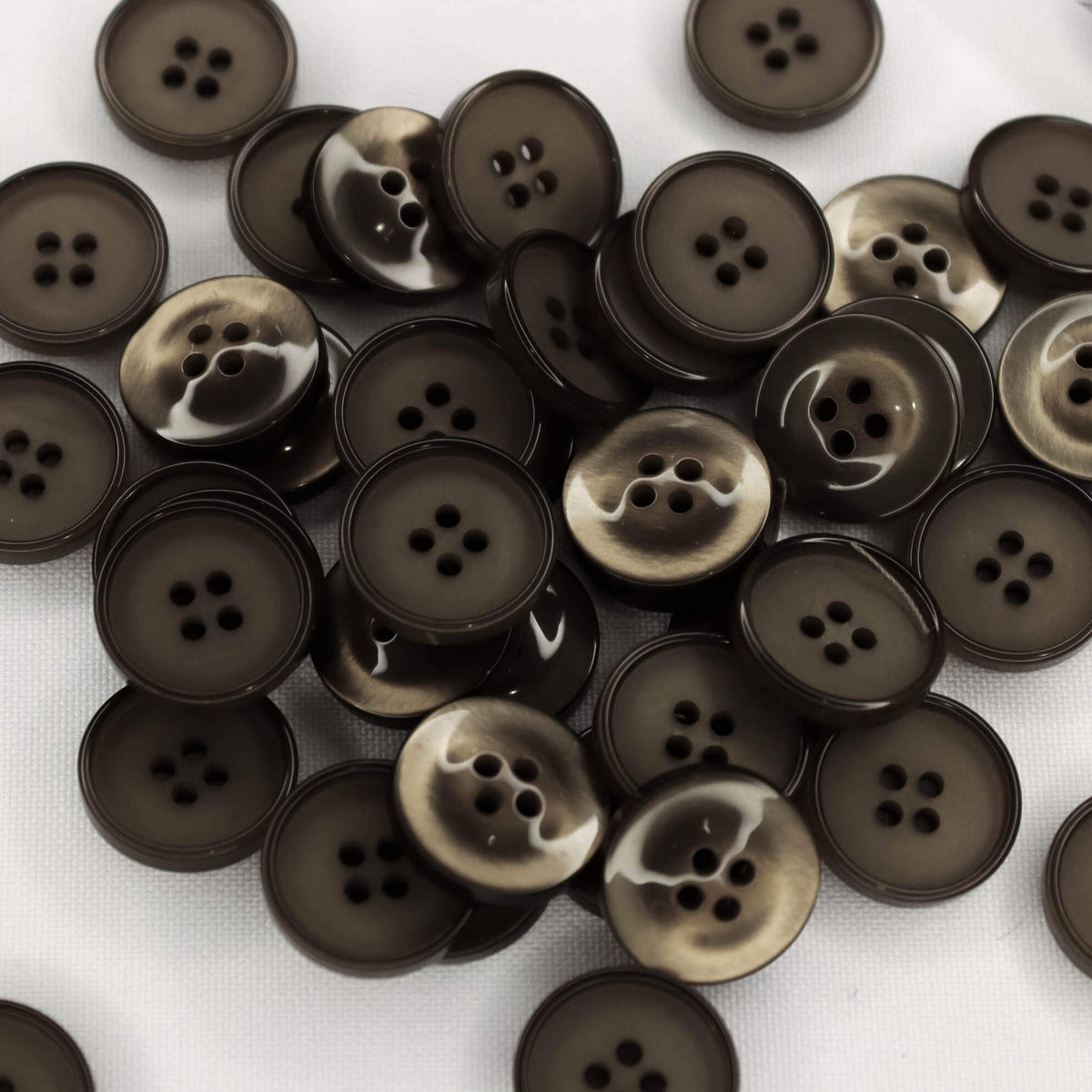 Plastmasas poga Ø17mm - brūni pelēka