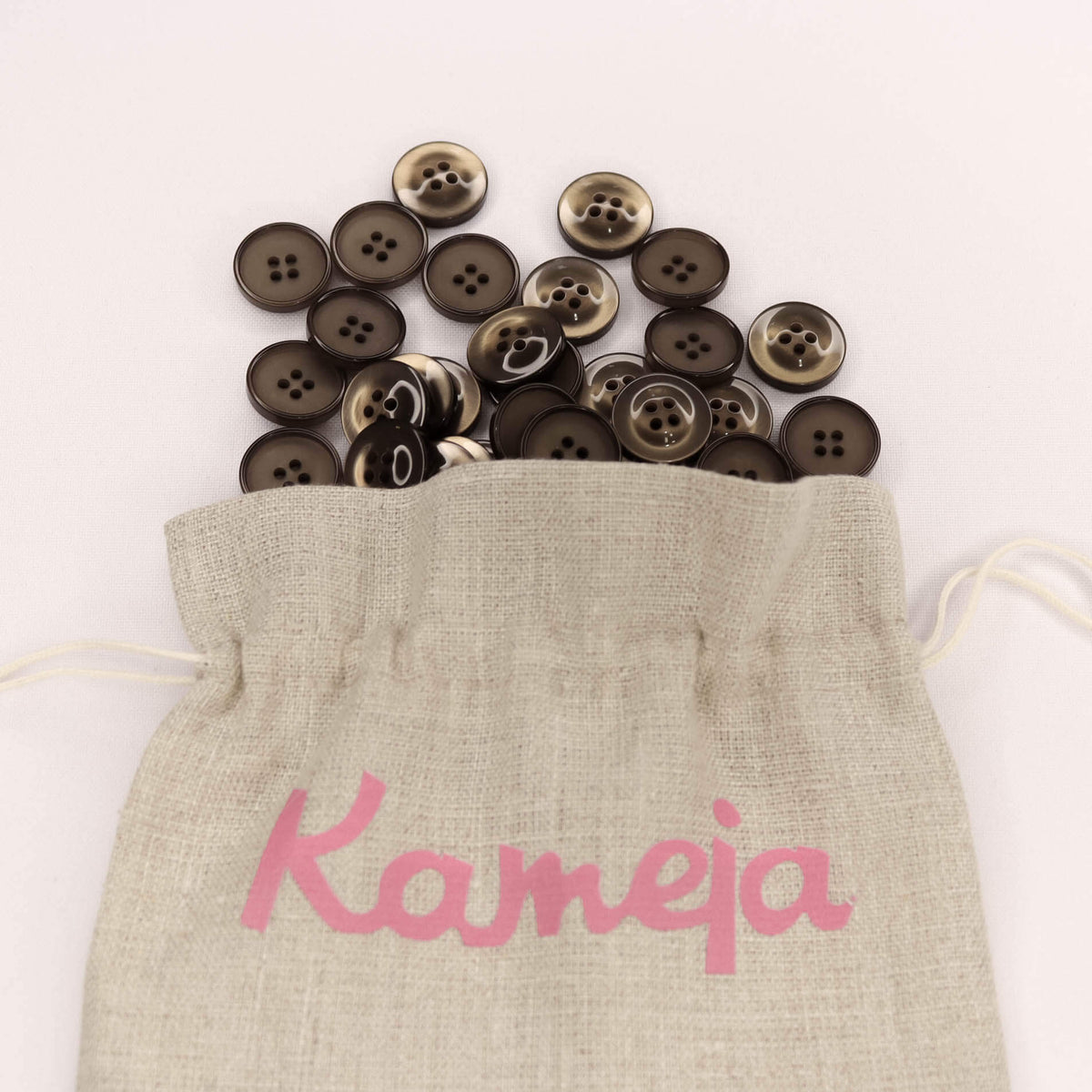 Plastmasas poga Ø17mm - brūni pelēka