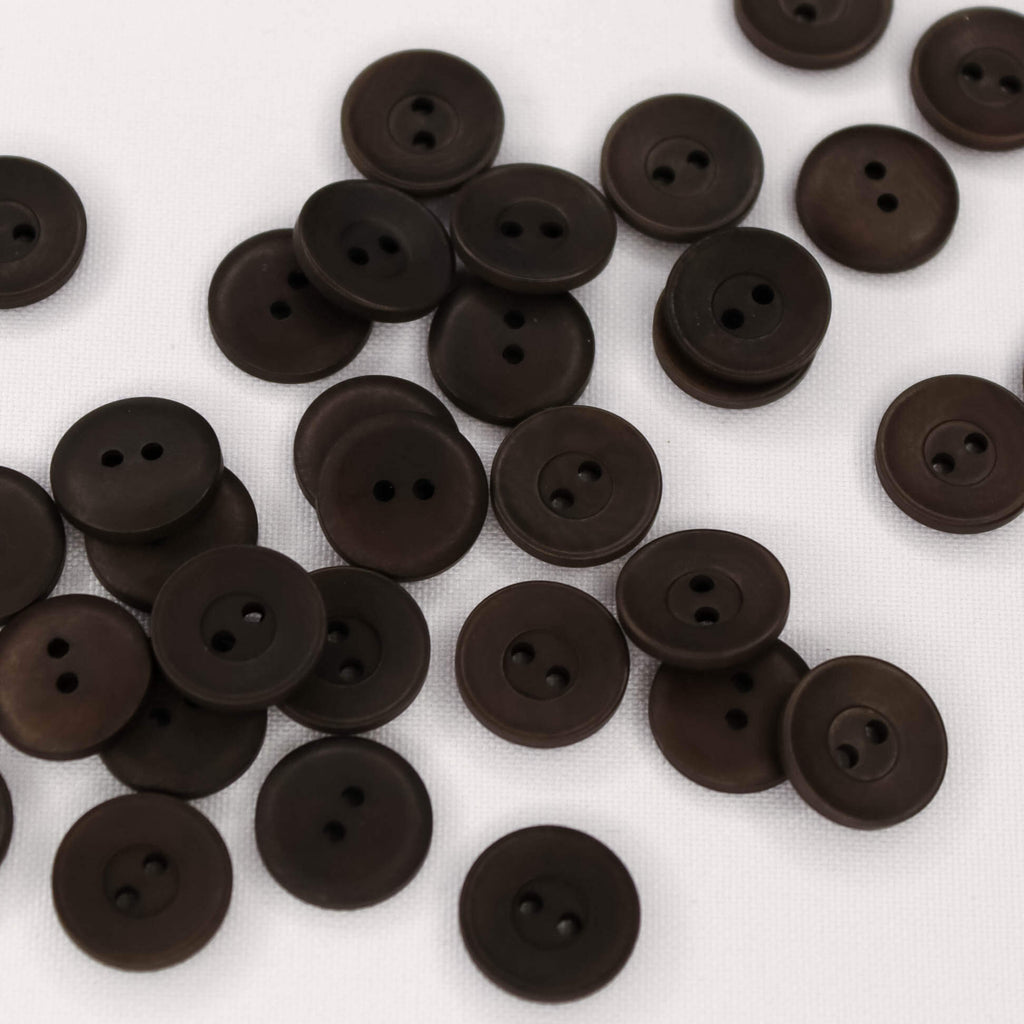 Plastmasas poga Ø15mm - tumši brūna