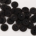 Plastmasas poga Ø18mm - tumši pelēka ar caurspīdīguma efektu